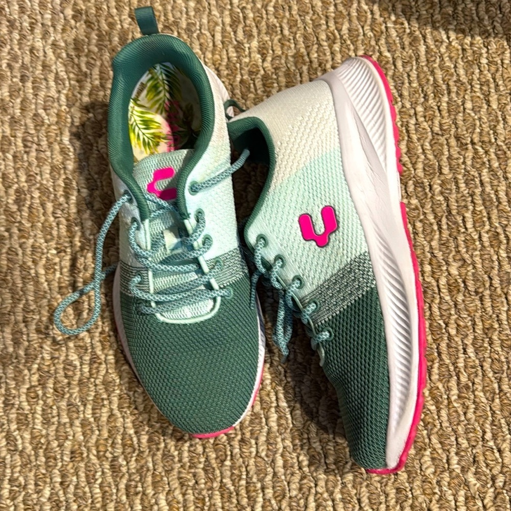 Charly Womens Trote Green/Aqua Sneakers Size 9
